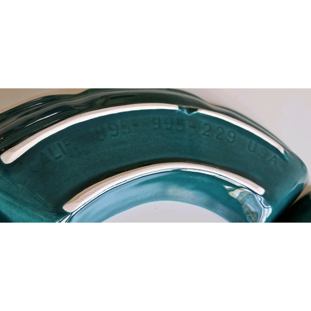 MCM California Pottery Turquoise #895 Lazy Susan 3-Piece Serving Tray Set - Picture 10 of 12
